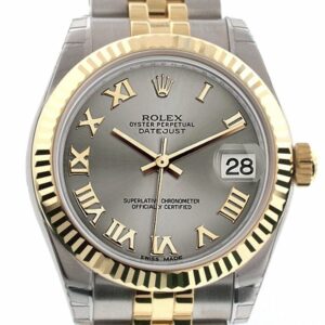 Rolex Datejust 31 Steel Roman Dial Fluted Bezel 18K Gold Two Tone Jubilee Ladies 178273 / None Watch