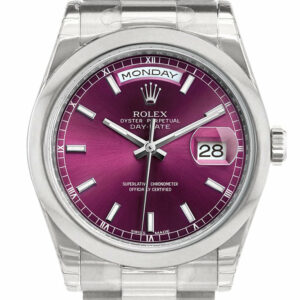 Rolex Day Date 36 Cherry Dial President Mens Watch 118206