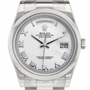 Rolex Day Date 36 White Roman Dial President Mens Watch 118206