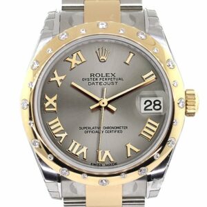 Rolex Datejust 31 Steel Roman Dial Diamond Bezel 18K Gold Two Tone Ladies 178343 / None Watch