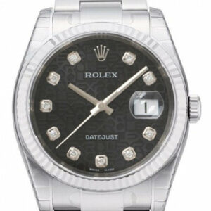 Rolex Datejust 36 Black Jubilee Diamond Dial Steel And 18K Gold Mens Watch 116234