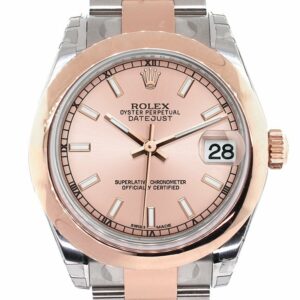 Rolex Datejust 31 Pink Dial 18K Rose Gold Two Tone Ladies Watch 178241 / None