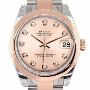 Rolex Datejust 31 Pink Diamond Dial 18K Rose Gold Two Tone Ladies Watch 178241 / None