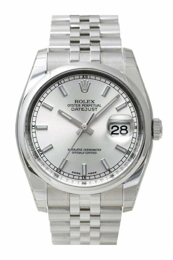 Rolex Datejust 36 Silver Index Dial Jubilee Bracelet Mens Watch 116200 / None