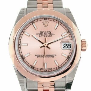 Rolex Datejust 31 Pink Dial 18K Rose Gold Two Tone Jubilee Ladies Watch 178241 / None