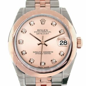 Rolex Datejust 31 Pink Diamond Dial 18K Rose Gold Two Tone Jubilee Ladies Watch 178241 / None