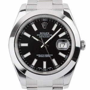 Rolex Datejust Ii Black Dial Stainless Steel Oyster Automatic Mens Watch 116300