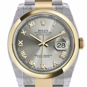 Rolex Datejust 36 Steel Roman 18K Gold Two Tone Oyster Watch 116203