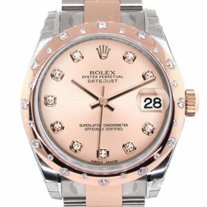 Rolex Datejust 31 Pink Diamond Dial Bezel 18K Rose Gold Two Tone Ladies Watch 178341 / None