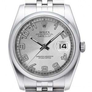 Rolex Datejust 36 Silver Concentric Dial Stainless Steel Jubilee Mens Watch 116200 / None