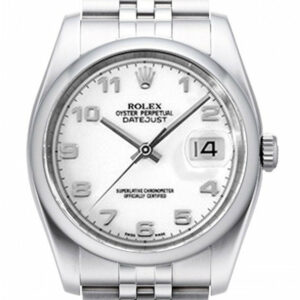 Rolex Datejust 36 White Dial Stainless Steel Jubilee Mens Watch 116200 / None