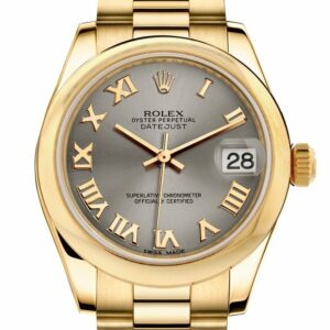 Rolex Datejust 31 Steel Roman Dial 18K Yellow Gold President Ladies Watch 178248 / None