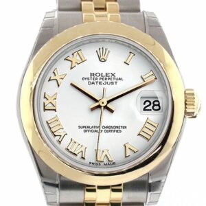 Rolex Datejust 31 White Roman Dial 18K Gold Two Tone Jubilee Ladies 178243 / None Watch