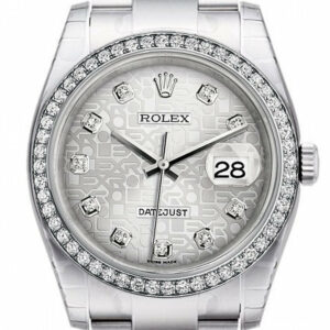 Rolex Datejust 36 Silver Jubilee Design Set With Diamonds Dial 18K White Gold Diamond Bezel Mens