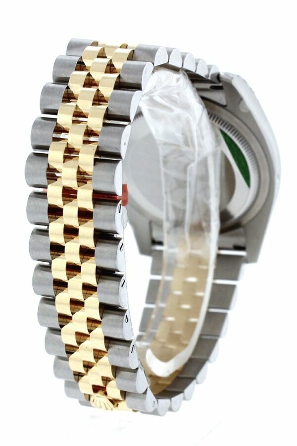 Rolex Datejust 36 White Dial 18K Gold Diamond Bezel Jubilee Ladies Watch 116243