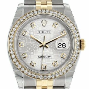 Rolex Datejust 36 Silver Jubilee Design Set With Diamonds Dial 18K White Gold Diamond Bezel Ladies