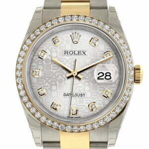 Rolex Datejust 36 Silver Jubilee Design Set With Diamonds Dial 18K White Gold Diamond Bezel Ladies