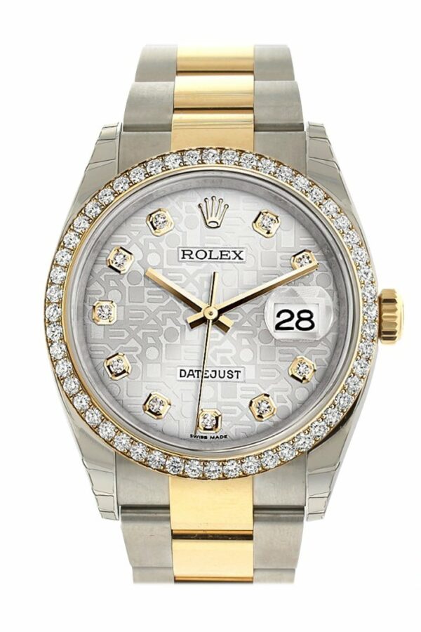 Rolex Datejust 36 Silver Jubilee Design Set With Diamonds Dial 18K White Gold Diamond Bezel Ladies