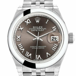 Rolex Datejust 28 Dark Grey Dial Steel Jubilee Ladies Watch 279160