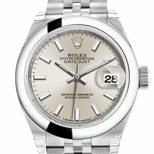 Rolex Datejust 28 Silver Dial Steel Jubilee Ladies Watch 279160