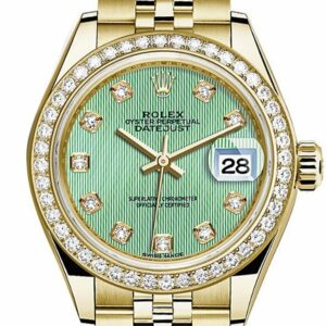 Rolex Datejust 28 Mint Diamond Dial Bezel Jubilee Ladies Watch 279138Rbr / None