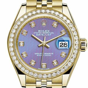 Rolex Datejust 28 Lavendar Diamond Dial Bezel Jubilee Ladies Watch 279138Rbr / None