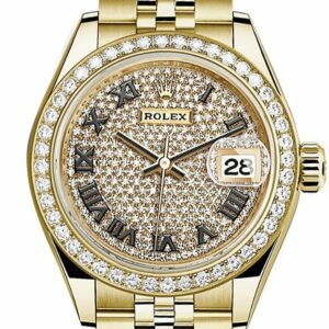 Rolex Datejust 28 Diamond Paved Dial Bezel Jubilee Ladies Watch 279138Rbr / None