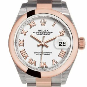 Rolex Datejust 28 White Roman Dial Ladies Watch 279161