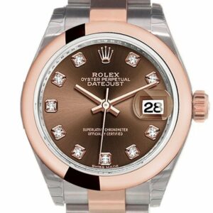 Rolex Datejust 28 Chocolate Diamond Dial Ladies Watch 279161