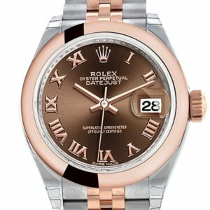 Rolex Datejust 28 Chocolate Roman Dial Jubilee Ladies Watch 279161