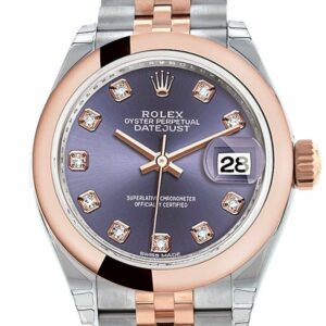 Rolex Datejust 28 Aubergine Diamond Dial Jubilee Ladies Watch 279161