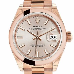 Rolex Datejust 28 Sundust Dial Rose Gold President Ladies Watch 279165 / None