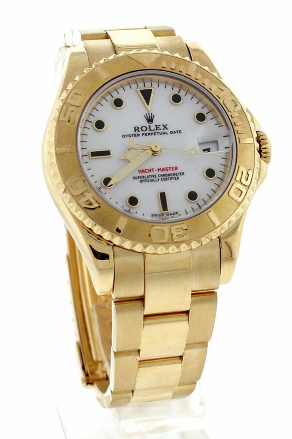 Rolex Yacht-Master White Dial Steel 18K Yellow Gold Ladies Watch 169628 Pre-Owned-Watches