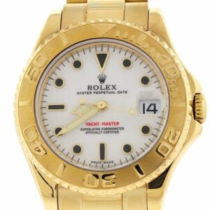 Rolex Yacht-Master White Dial Steel 18K Yellow Gold Ladies Watch 169628 / None Pre-Owned-Watches