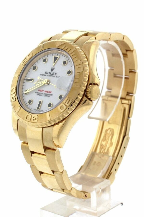 Rolex Yacht-Master White Dial Steel 18K Yellow Gold Ladies Watch 169628 Pre-Owned-Watches