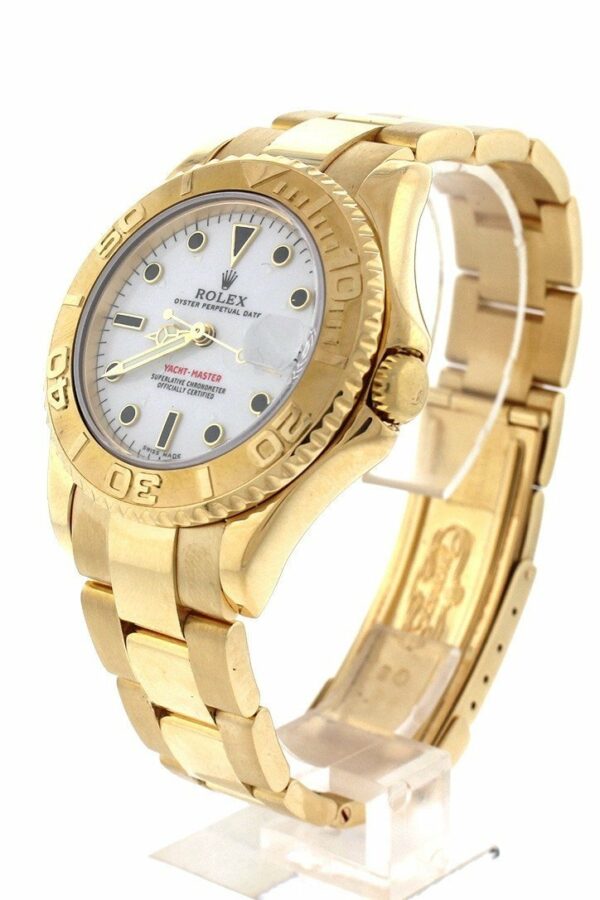 Rolex Yacht-Master White Dial Steel 18K Yellow Gold Ladies Watch 169628 Pre-Owned-Watches