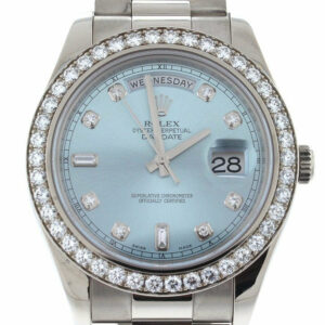 Rolex Day-Date Ii 41 Silver Dial 18K White Gold President Mens Watch 218349 / None Pre-Owned-Watches