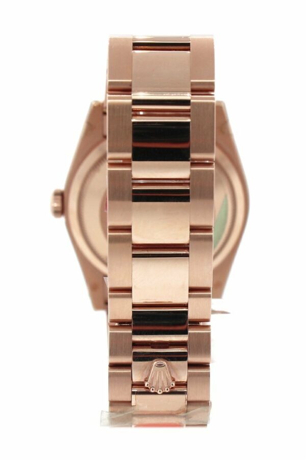 Rolex Day-Date 36 Carousel Of Pink Mother-Of-Pearl Dial Fluted Bezel Oyster Everose Gold Watch