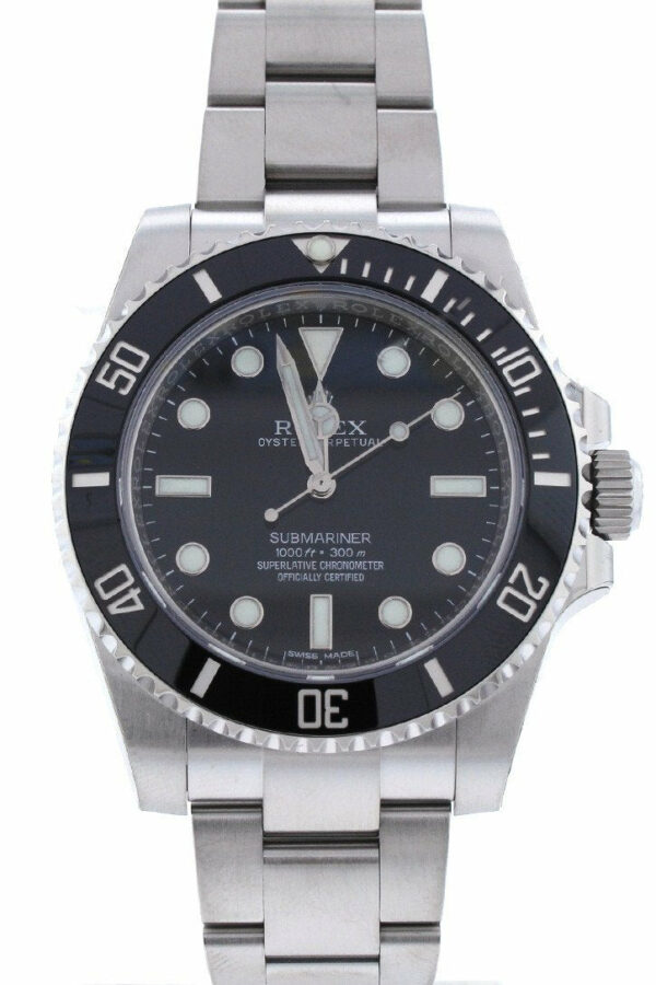 Rolex Submariner No Date Black Dial Steel Mens Watch 114060