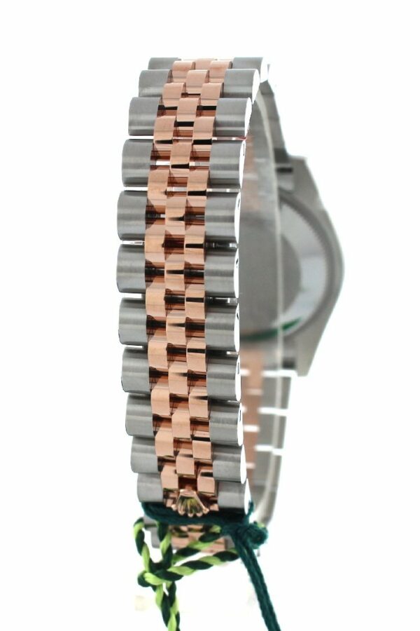 Rolex Datejust 31 Black Mother Of Pearl Diamond Dial 18K Rose Gold Two Tone Jubilee Ladies Watch