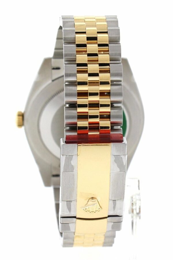 Rolex Datejust 41 Black Dial Fluted Bezel 18K Yellow Gold Jubilee Mens Watch 126333