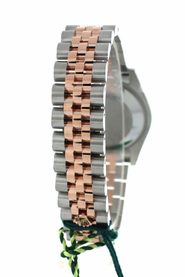 Rolex Datejust 31 Black Roman Dial Diamond Bezel 18K Rose Gold Two Tone Jubilee Ladies Watch 178341