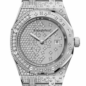 Audemars Piguet Royal Oak Ladies 18K White Gold Diamond Watch 67654Bc.zs.1264Bc.01