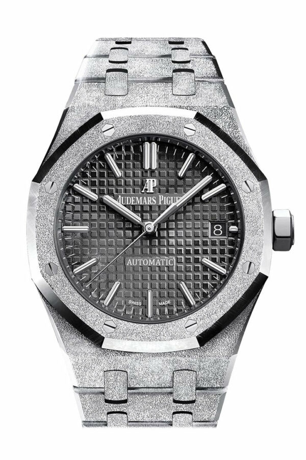 Audemars Piguet Royal Oak Frosted Gold Black Dial Ladies 18K White Watch 15454Bc.gg.1259Bc.03