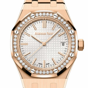 Audemars Piguet Royal Oak 37 Silver-toned dial 18-carat pink gold Watch 15551OR.ZZ.1356OR.01