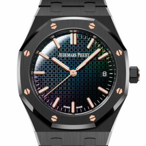 Audemars Piguet Royal Oak 34 Rainbow-coloured sapphire Dial Black Ceramic Watch 77350CE.OO.1266CE.02.A