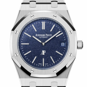 Audemars Piguet Royal Oak Jumbo Extra Thin White Gold Grainy Blue Dial Watch 16202BC.OO.1240BC.02