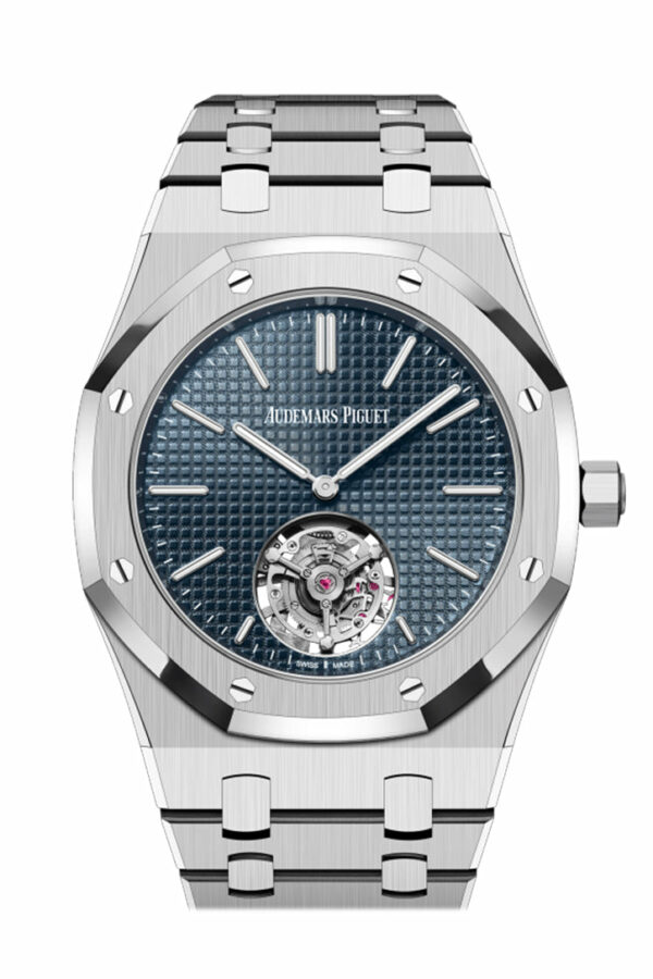 Audemars Piguet Royal Oak Flying Tourbillion Extra Thin Stainless Steel Blue Dial Watch 26670ST.OO.1240ST.02