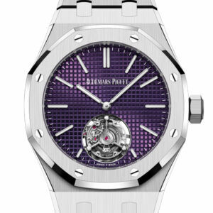 Audemars Piguet Royal Oak Plum Dial Flying Tourbillion Extra-Thin (RD#3) Stainless Steel Watch 26660ST.OO.1356ST.02