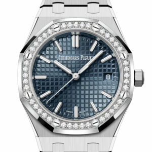 Audemars Piguet Royal Oak Blue Dial Stainless Steel Diamond Bezel Watch 77451ST.ZZ.1361ST.04